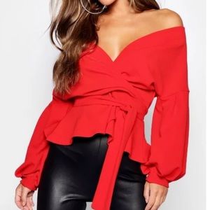 Petite Off The Shoulder Blouse